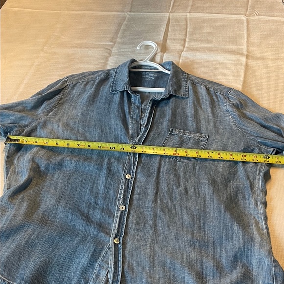 Embroidered Denim Button Down Shirt - Picture 7 of 7